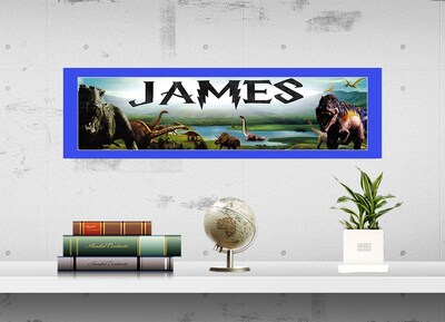 Dinosaurs - Personalized Poster with Your Name, Birthday Banner, Custom Wall Décor, Wall Art - image3